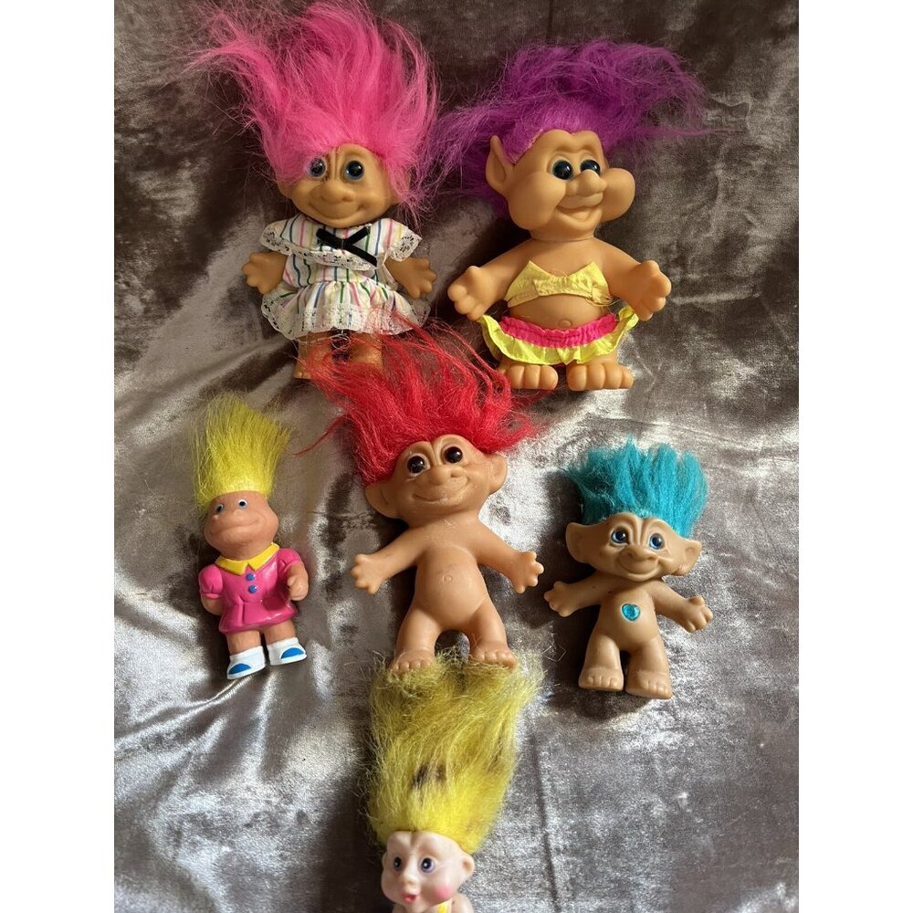 Vintage Trolls Doll Lot  80S ,90S  Novelty,  SEE PHOTOS , COLLECTABLES